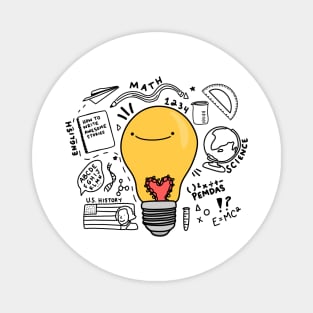 Cute Teacher Lightbulb Magnet